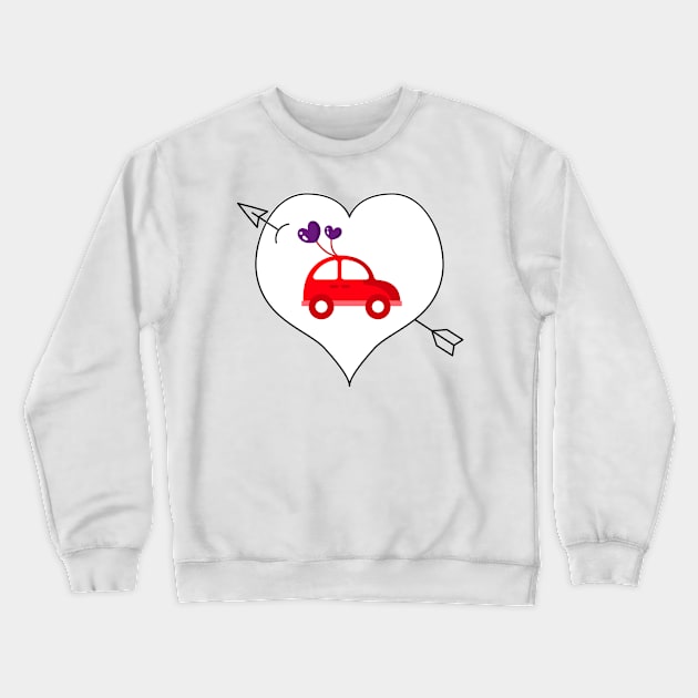 Valentines Day Balloons Hearts Happy Valentine's Day Gifts For Women Crewneck Sweatshirt by Art master